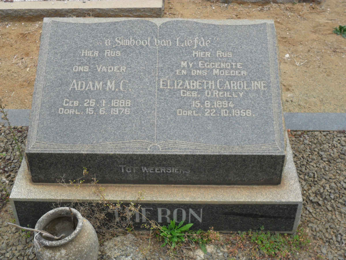 THERON Adam M.C. 1888-1976 &amp; Elizabeth Caroline O'REILLY 1894-1958