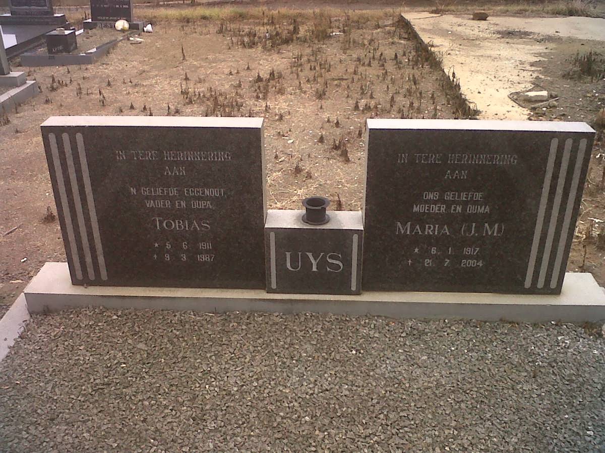 UYS Tobias 1911-1987 &amp; Maria J.M. 1917-2004