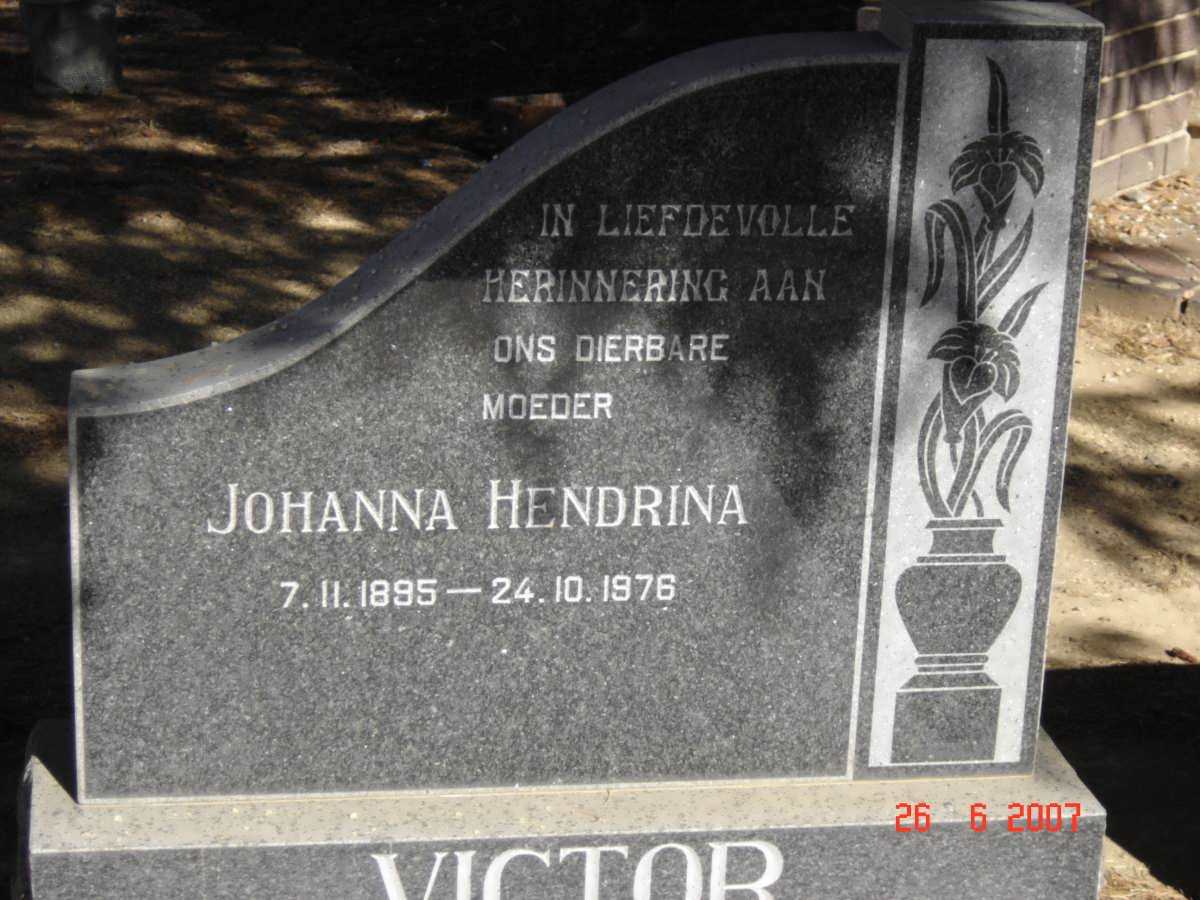 VICTOR Johanna Hendrina 1895-1976