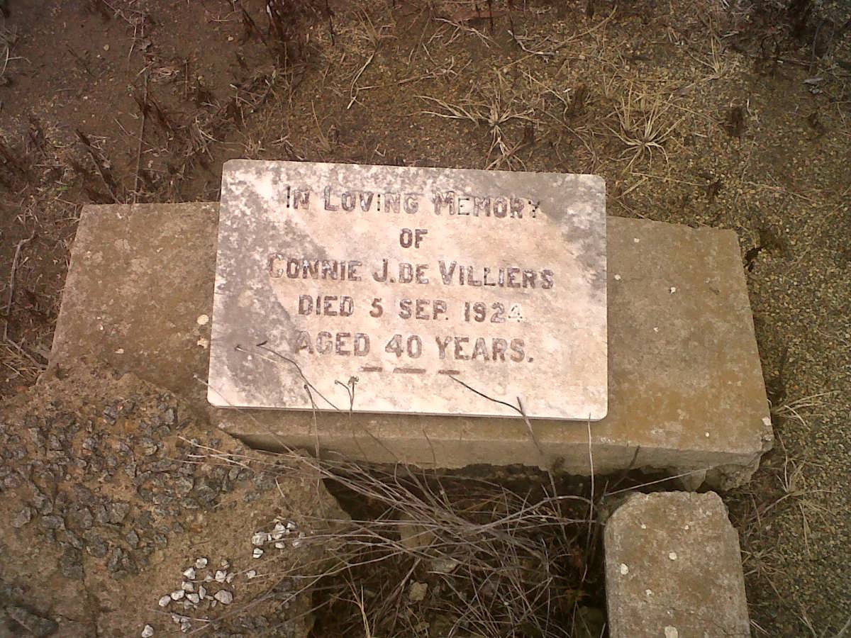 VILLIERS Connie J., de -1924