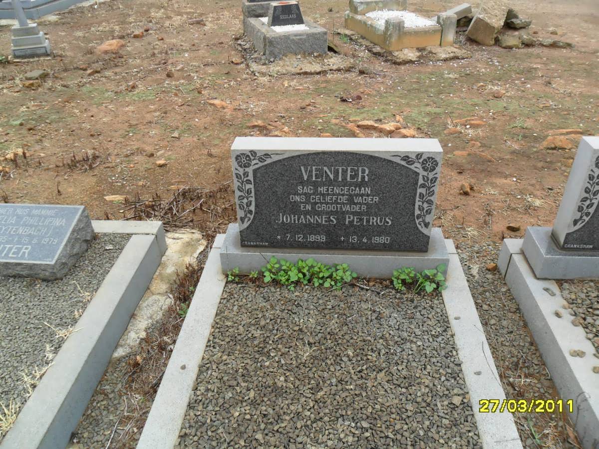 VENTER Johannes Petrus 1899-1980
