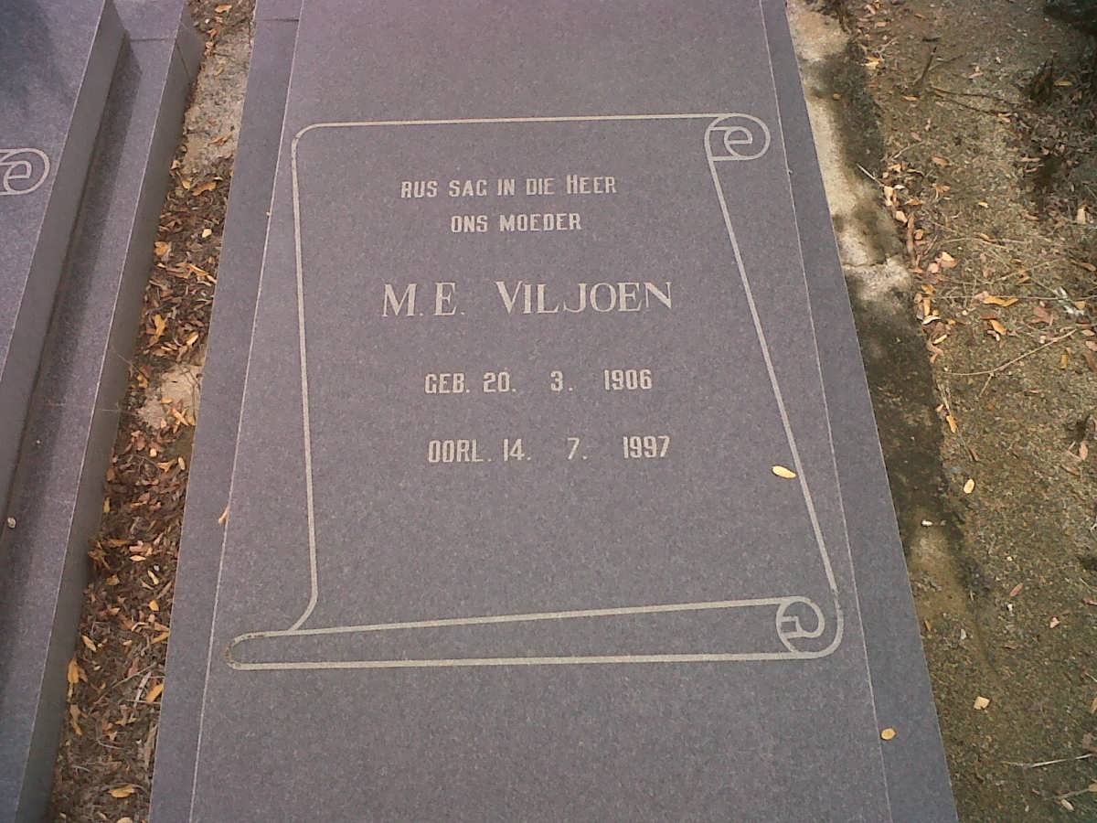 VILJOEN M.E. 1906-1997