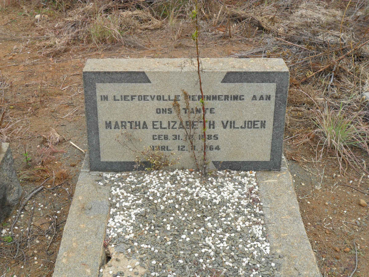 VILJOEN Martha Elizabeth 1885-1964
