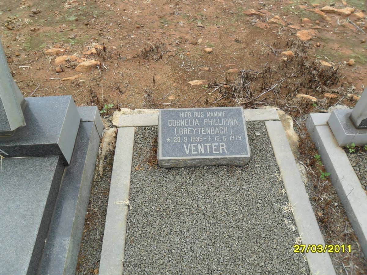 VENTER Cornelia Phillipina nee BREYTENBACH 1935-1979