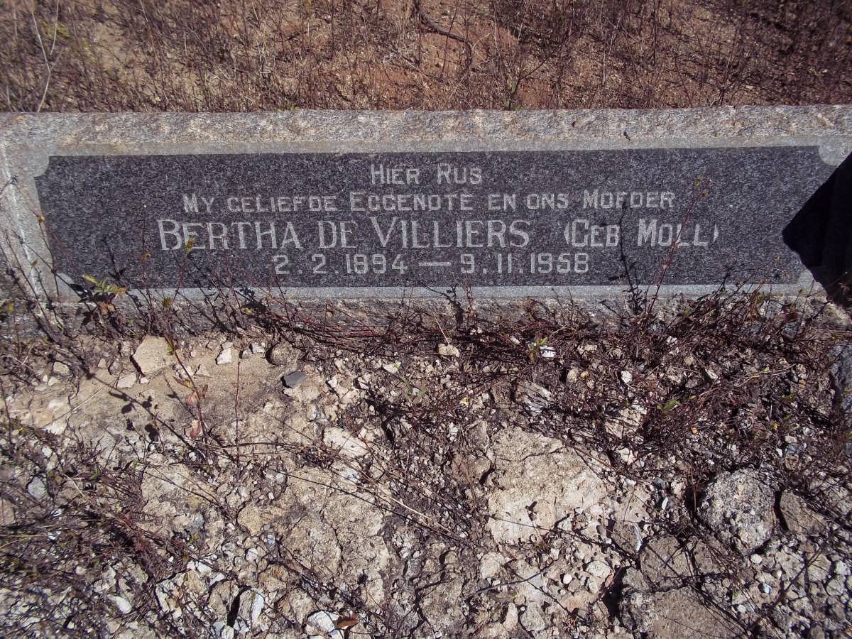 VILLIERS Bertha, de nee MOLL 1894-1958