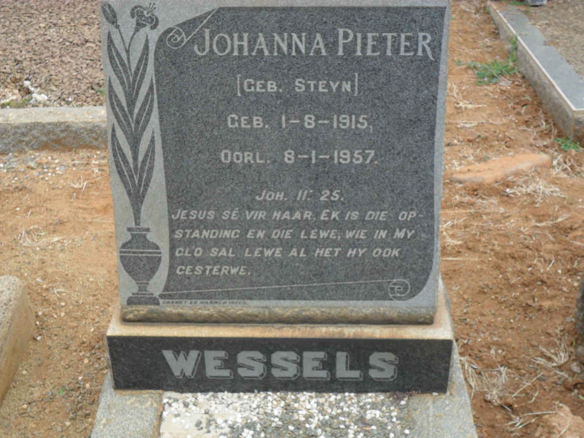 WESSELS Johanna Pieter nee STEYN 1915-1957