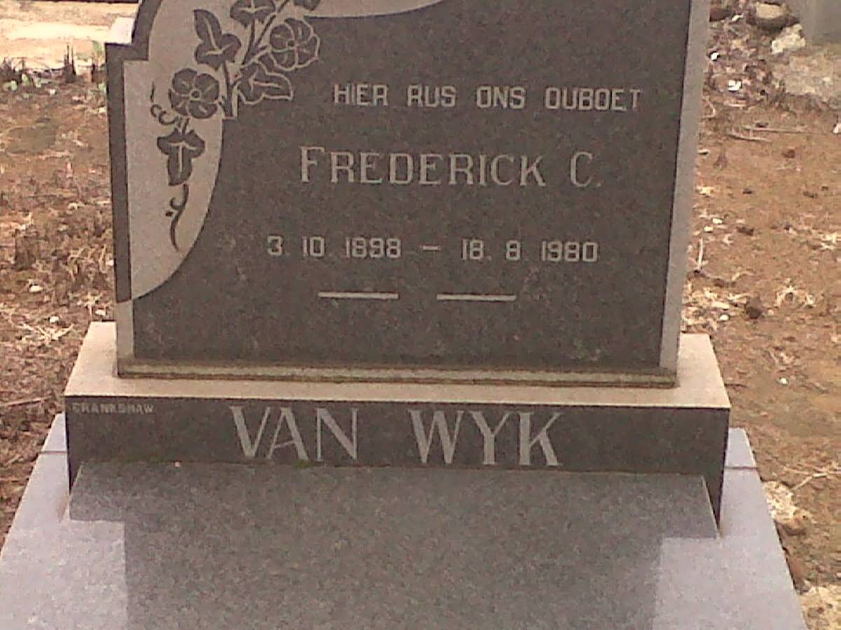 WYK Frederick C., van 1898-1980