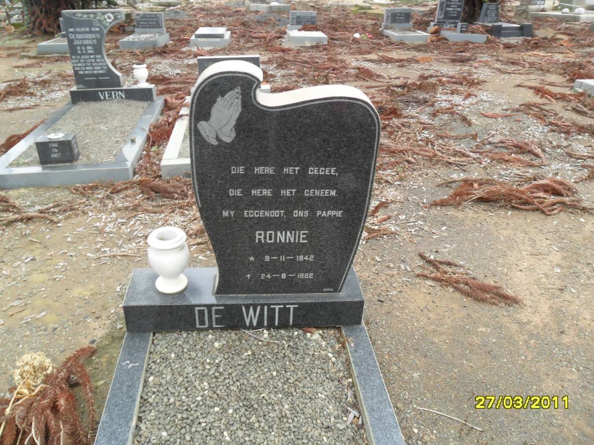 WITT Ronnie, de 1942-1982