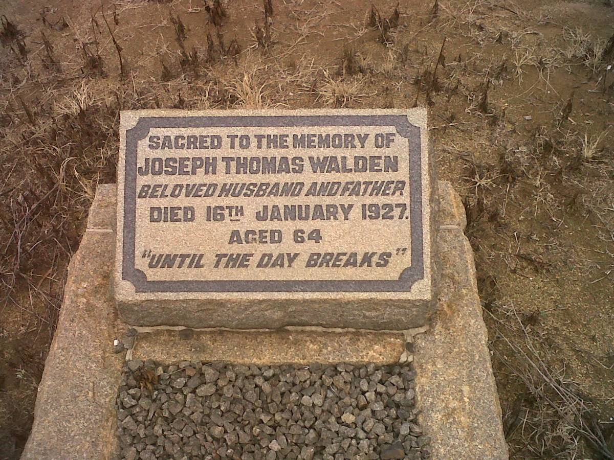 WALDEN Joseph Thomas -1927