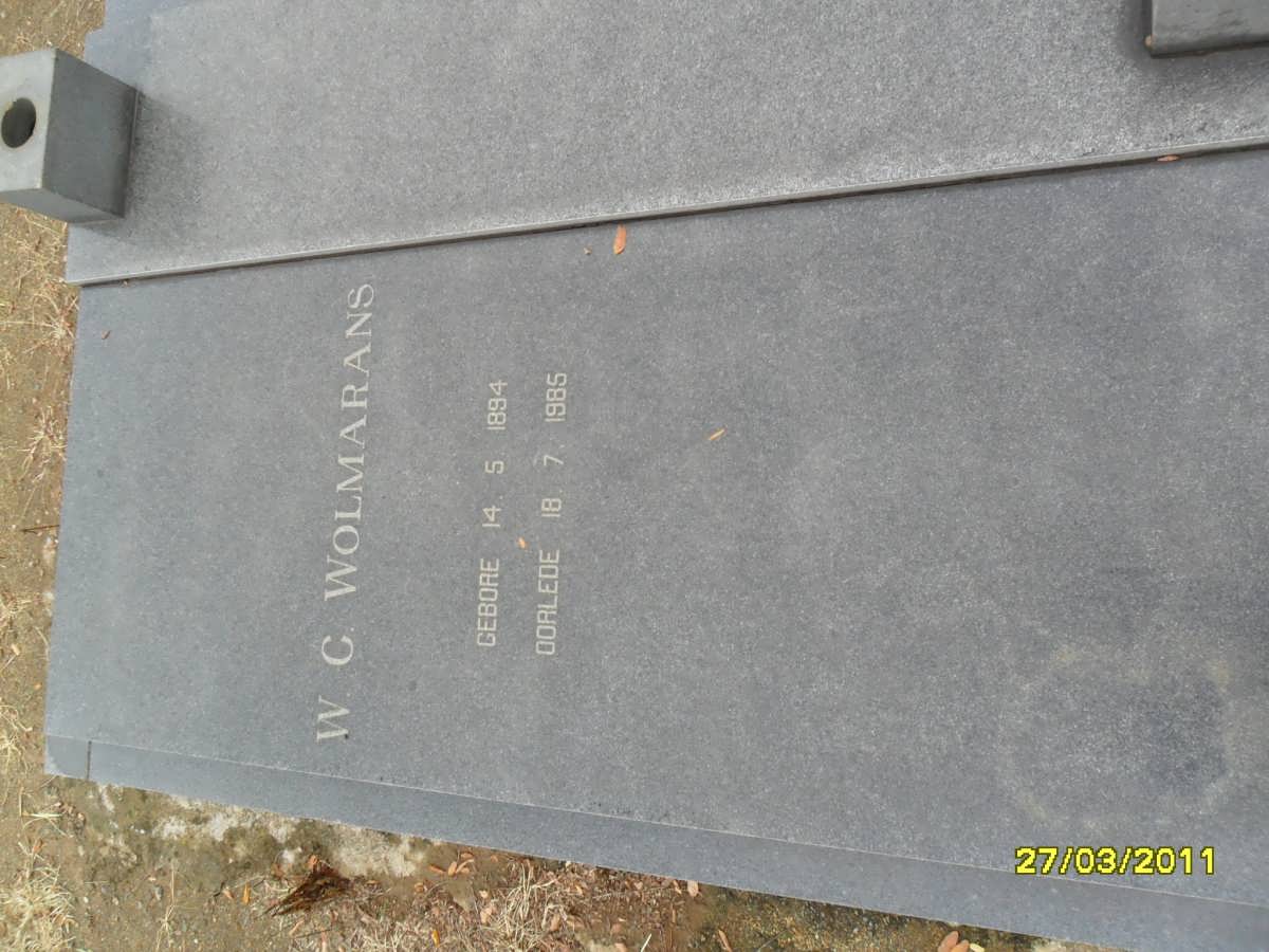 WOLMARANS W.C. 1894-1985