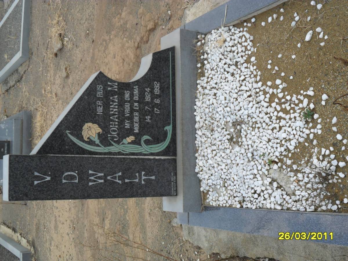 WALT Johanna M., v.d. 1924-1994