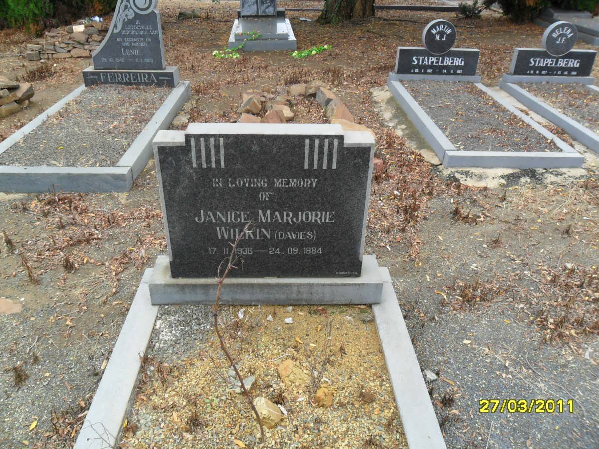 WILKIN Janice Marjorie nee DAVIES 1936-1984