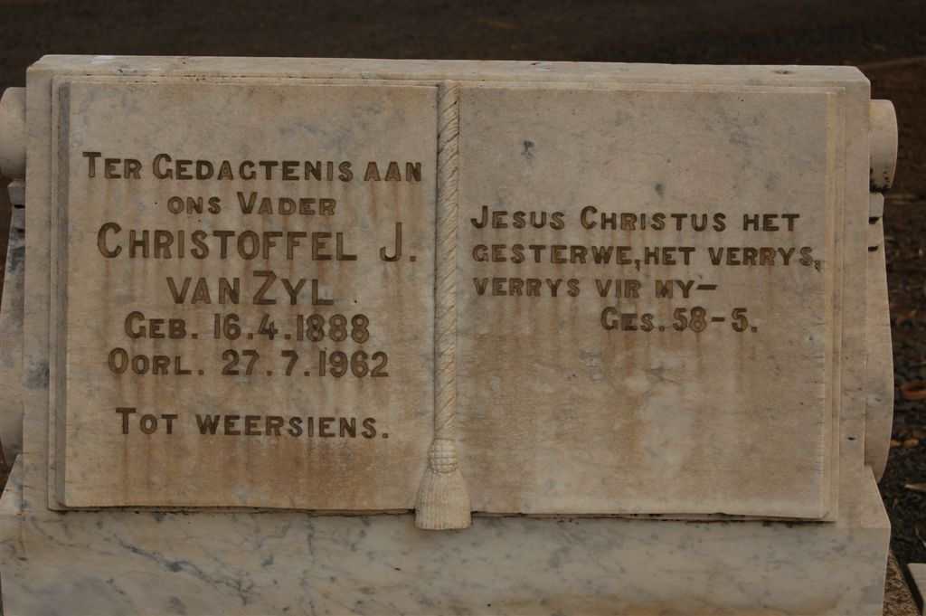 ZYL Christoffel J., van 1888-1962