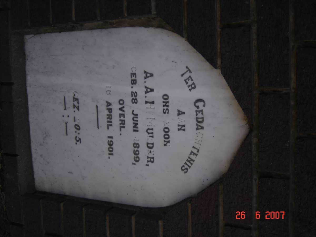 MULDER A.A.H. 1899-1901