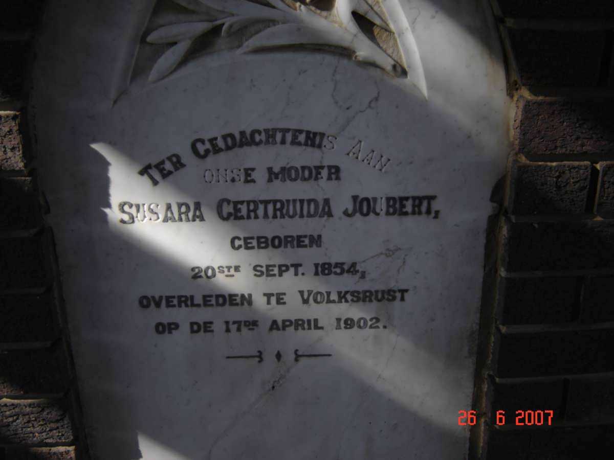 JOUBERT Susara Gertruida 1854-1902