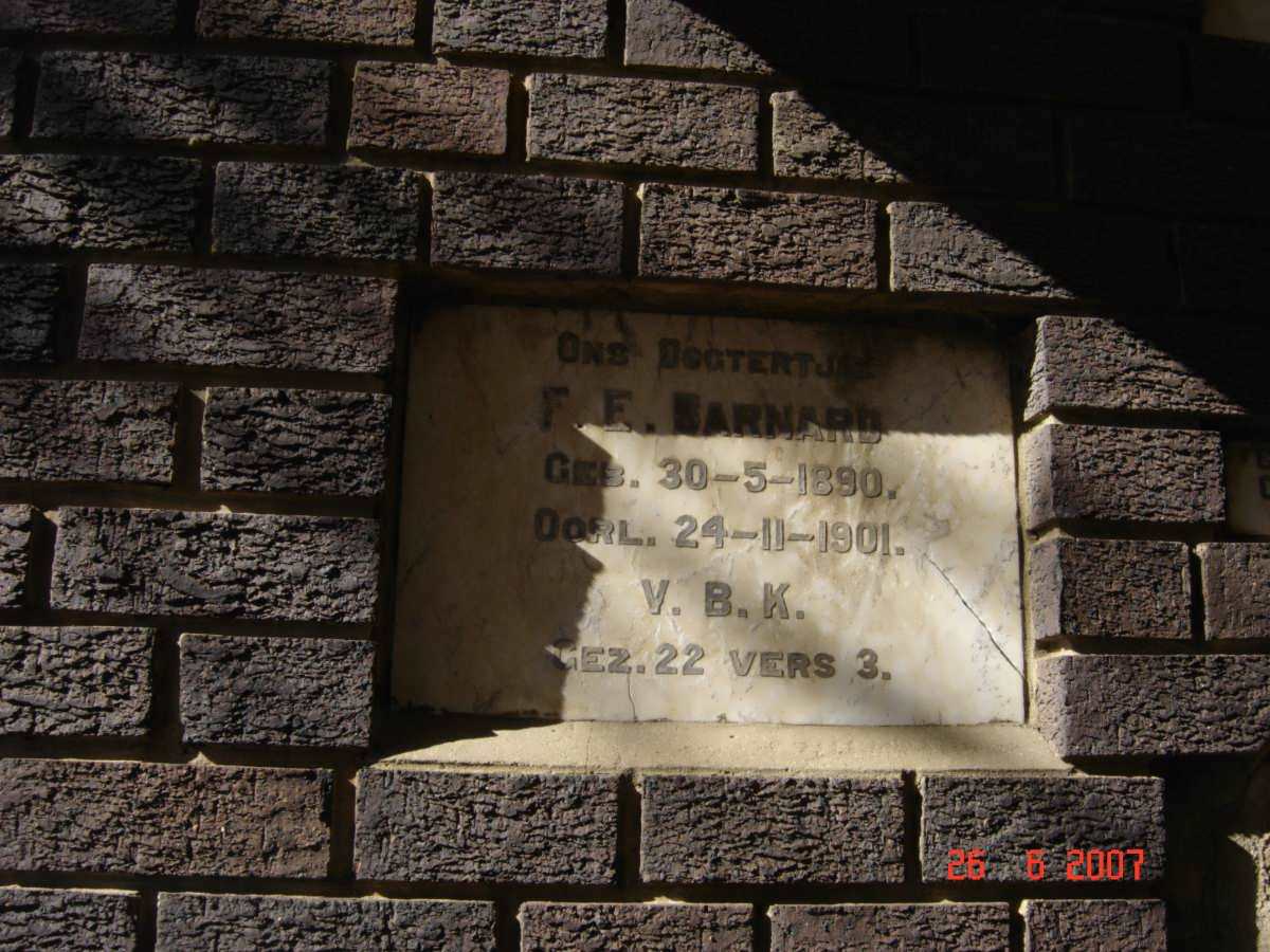 BARNARD F.E. 1890-1901