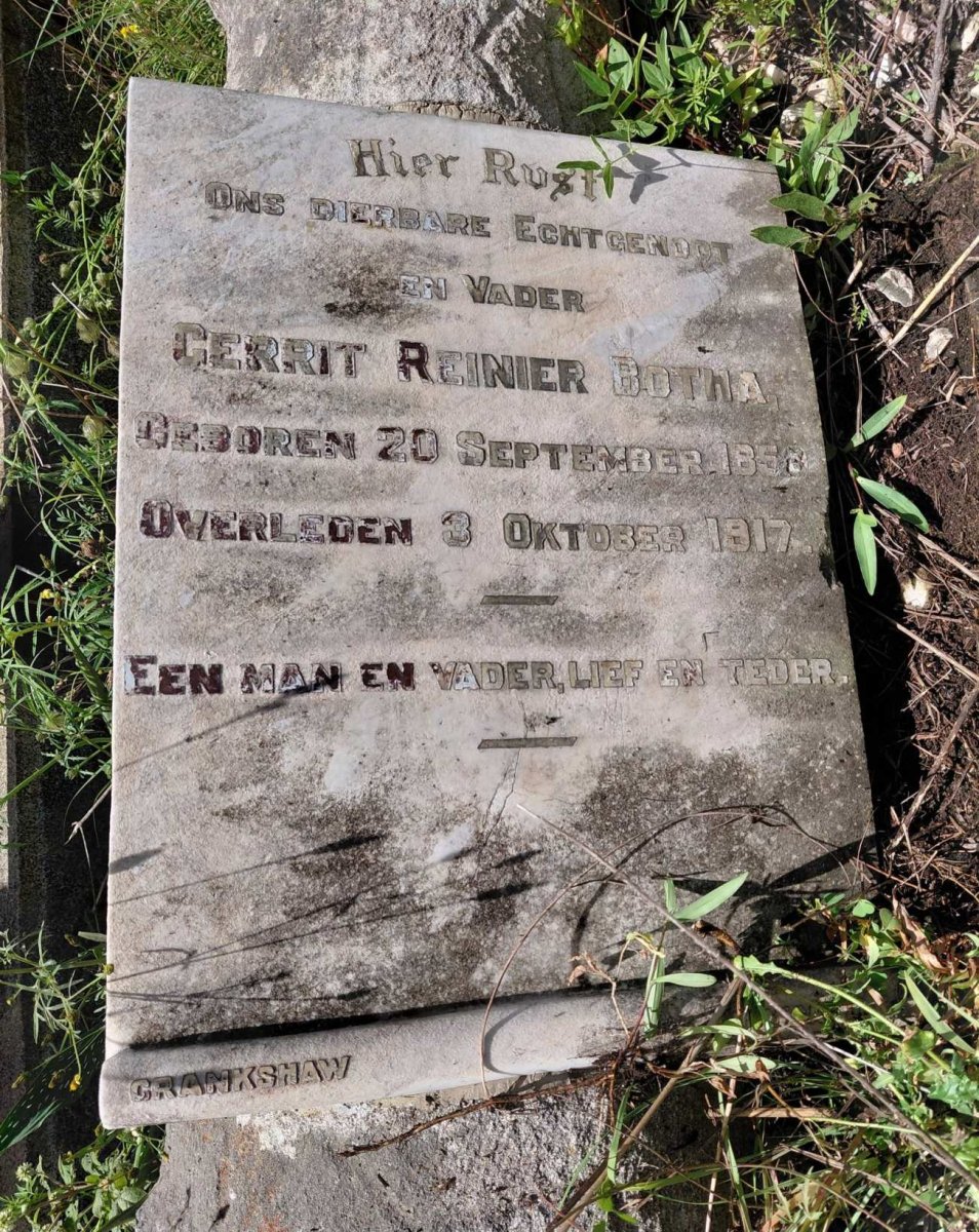 BOTHA Gerrit Reinier 185?-1917