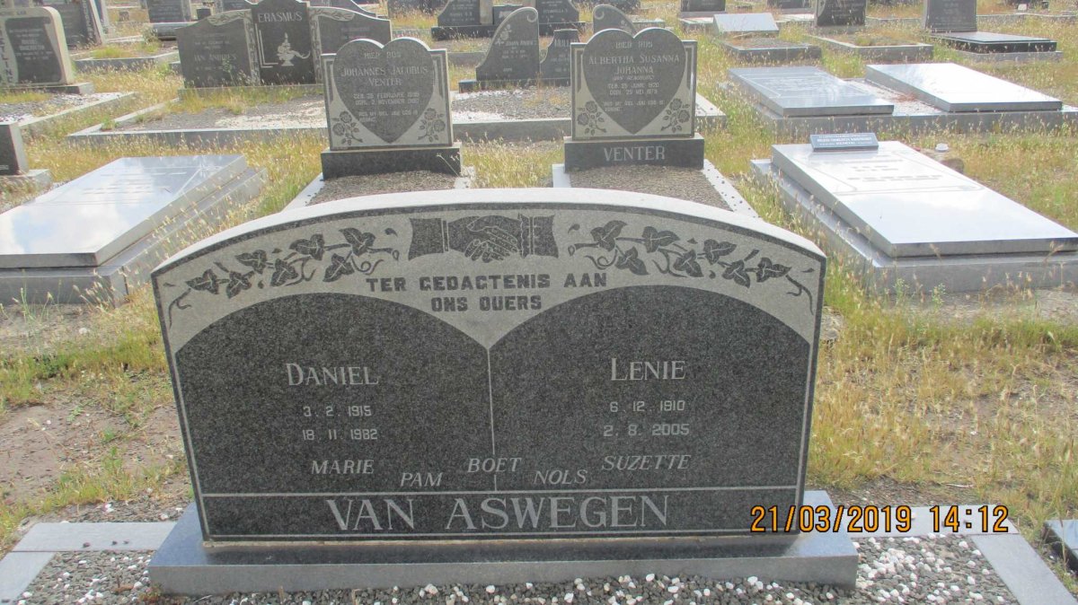 ASWEGEN Daniel, van 1915-1982 &amp; Lenie 1910-2005