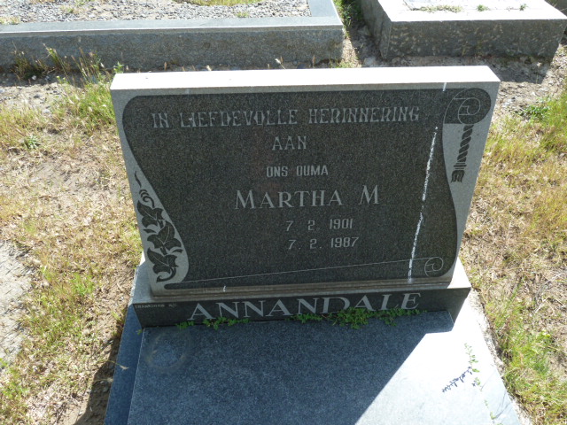 ANNANDALE Martha M. 1901-1987