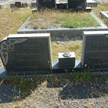 BRITZ Daniel Justus 1899-1971 & Johanna Magdalena 1905-1989