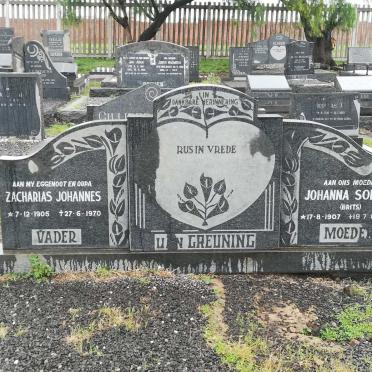 GREUNING Zacharias Johannes, van 1905-1970 & Johanna Sophia 1907-1985