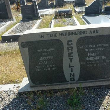 GREYLING Jacobus Ignatius 1896-1981 & Machel Margaretha VILJOEN 1904-1976