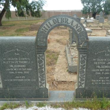 HILDEBRAND Aletta Petronella nee DE WET 1880-1930 :: HILDEBRAND Hester Jacoba nee DE WET 1882-1952
