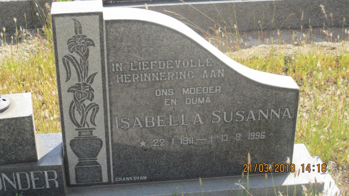 TONDER Jacobus Petrus, van 1890-1976 &amp; Isabella Susanna 1911-1996