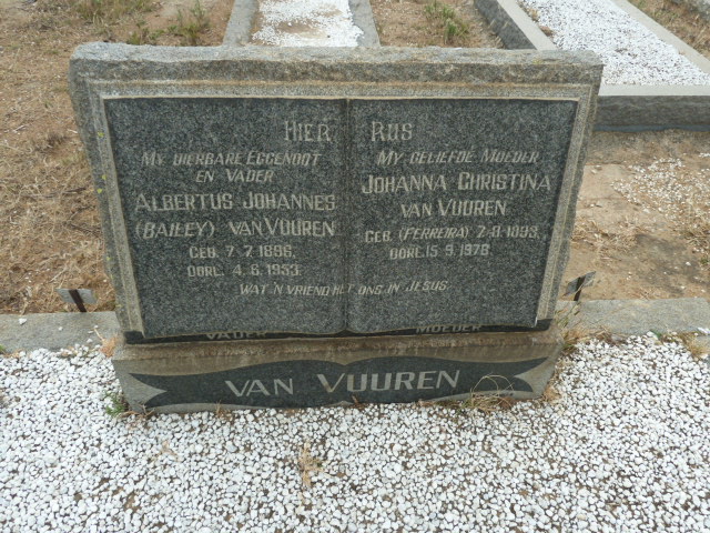VUUREN Albertus Johannes, van 1896-1953 & Johanna Christina FERREIRA 1898-1976