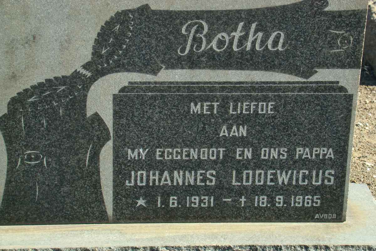 BOTHA Johannes Lodewicus 1931-1965