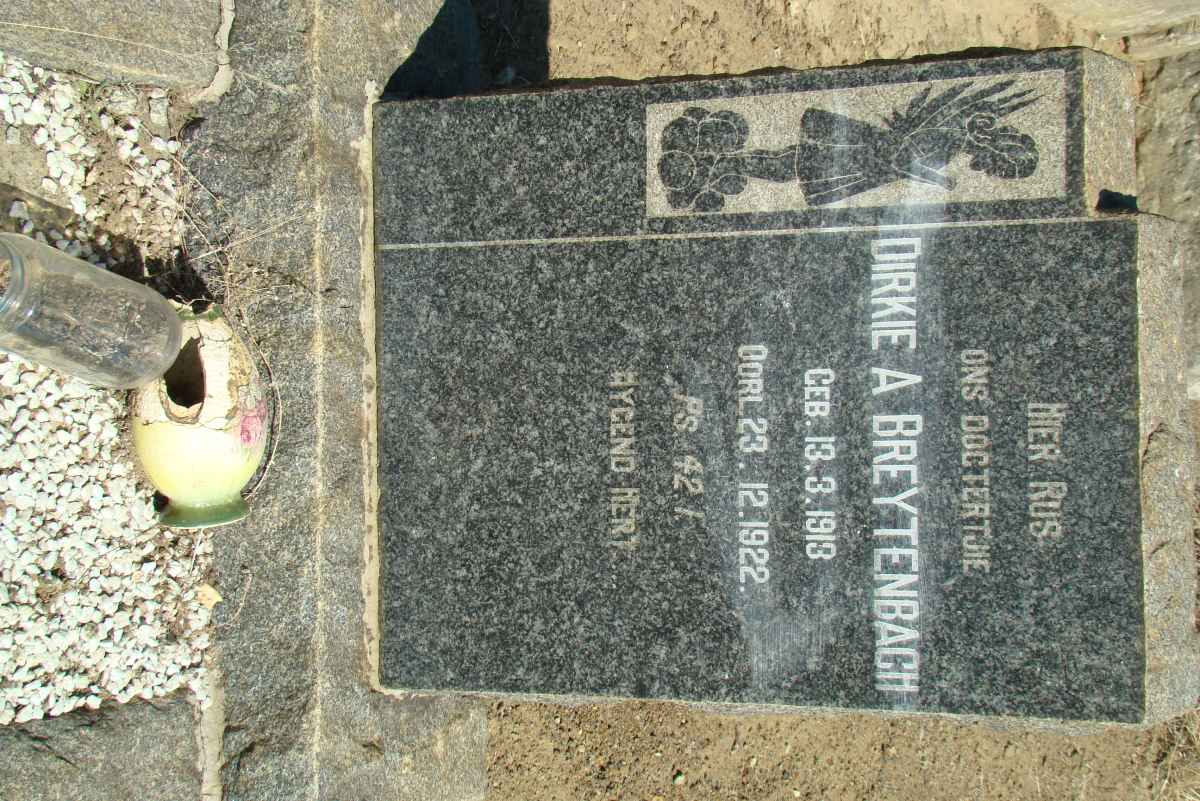 BREYTENBACH Dirkie A. 1913-1922