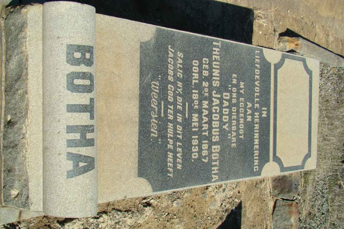BOTHA Theunis Jacobus 1867-1930