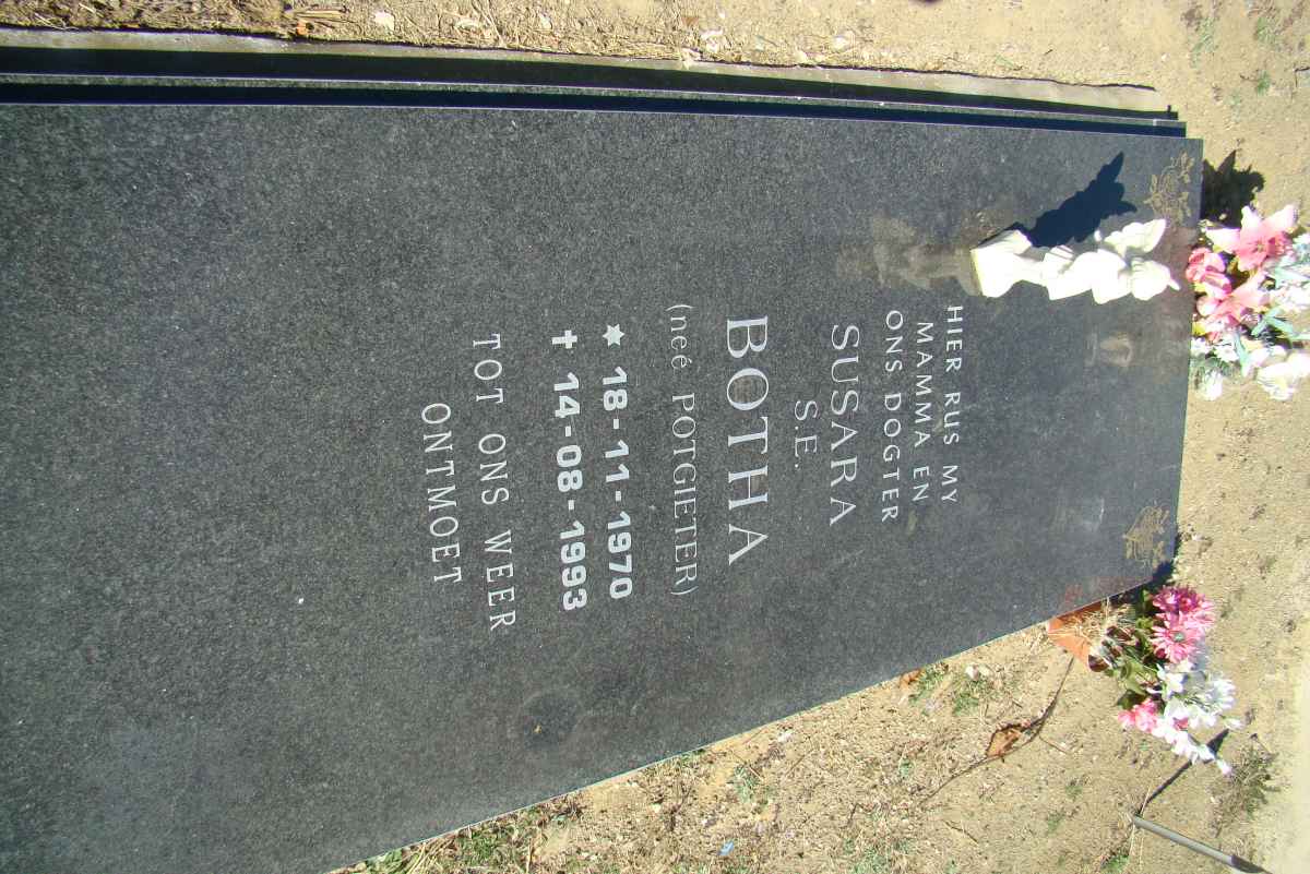 BOTHA Susara S.E. nee POTGIETER 1970-1993