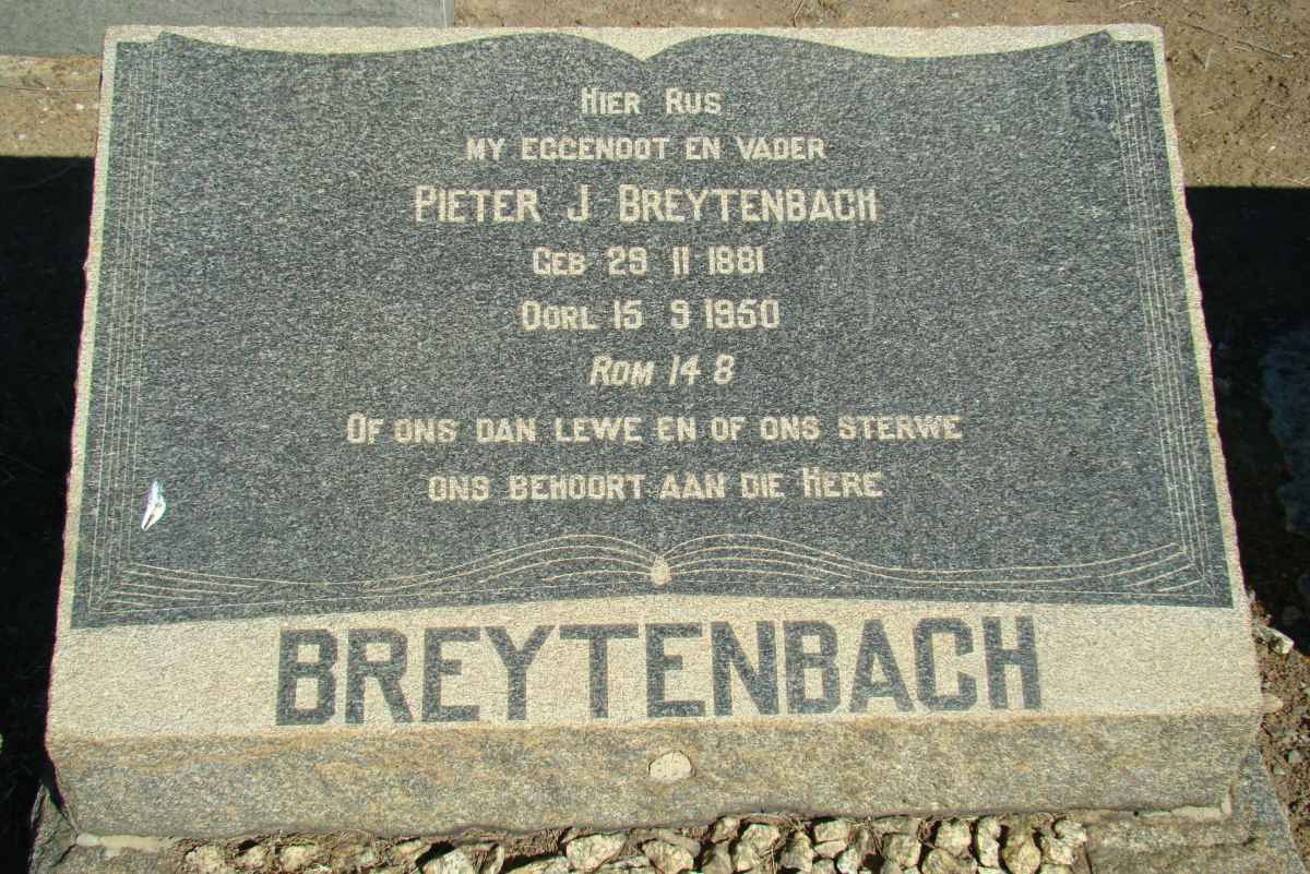 BREYTENBACH Pieter J. 1881-1950