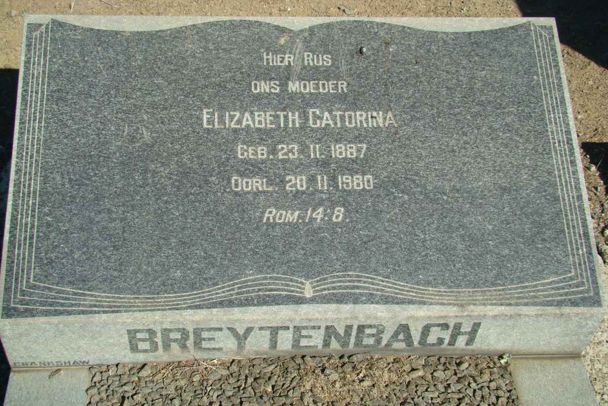 BREYTENBACH Elizabeth Catorina 1887-1980
