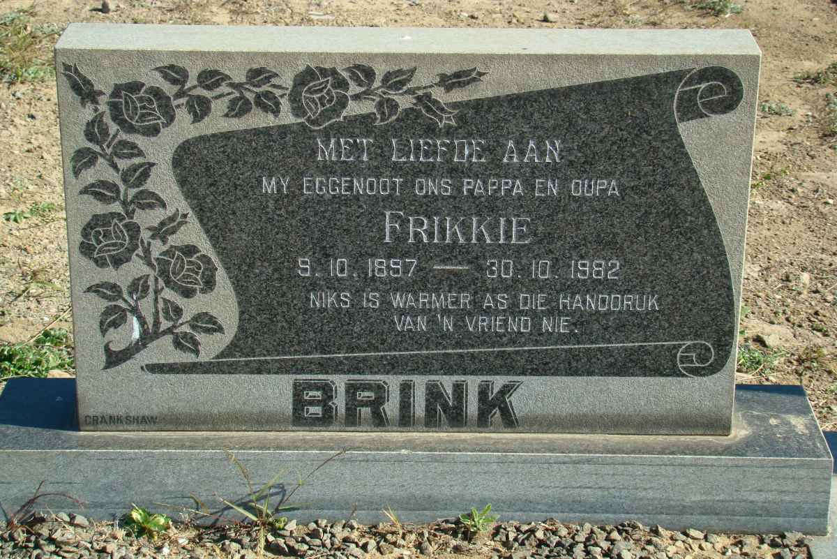 BRINK Frikkie 1897-1982