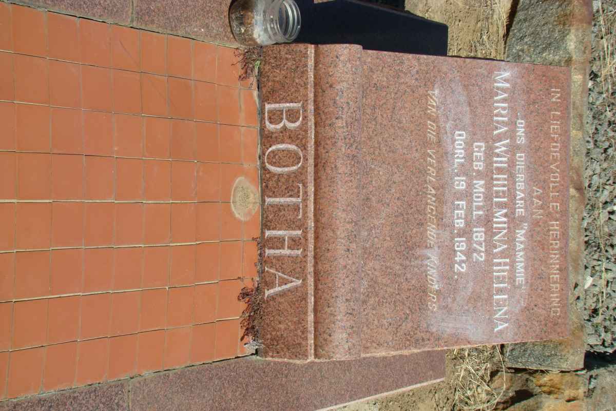 BOTHA Maria Wilhelmina Helena 1872-1942