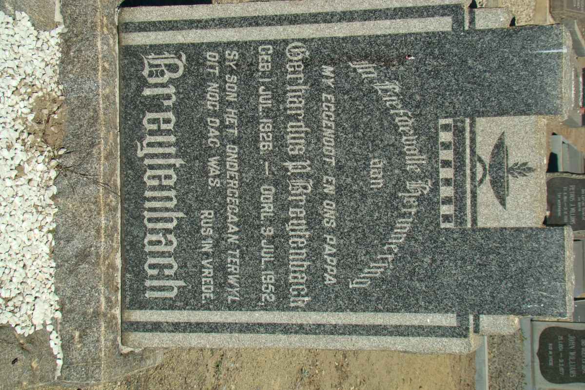 BREYTENBACH Gerhardus P. 1926-1952