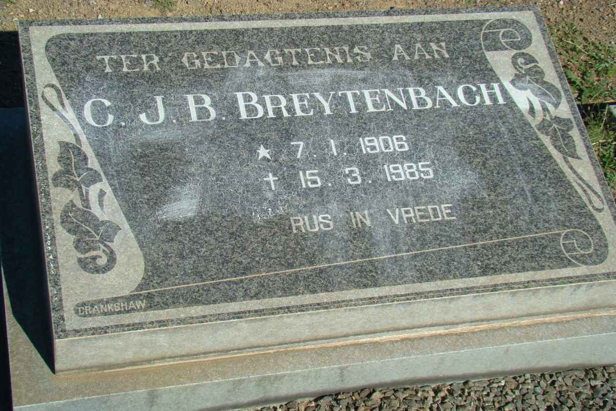 BREYTENBACH C.J.B. 1906-1985