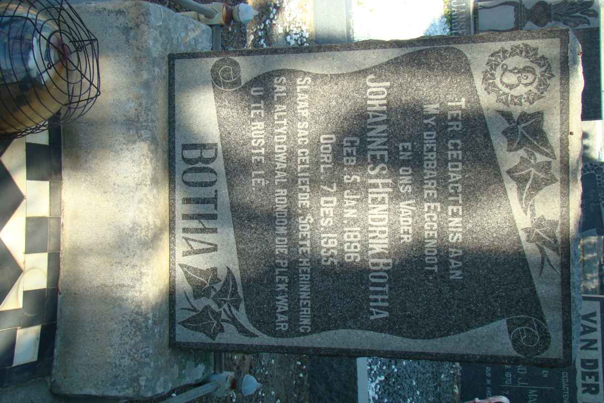 BOTHA Johannes Hendrik 1896-1955