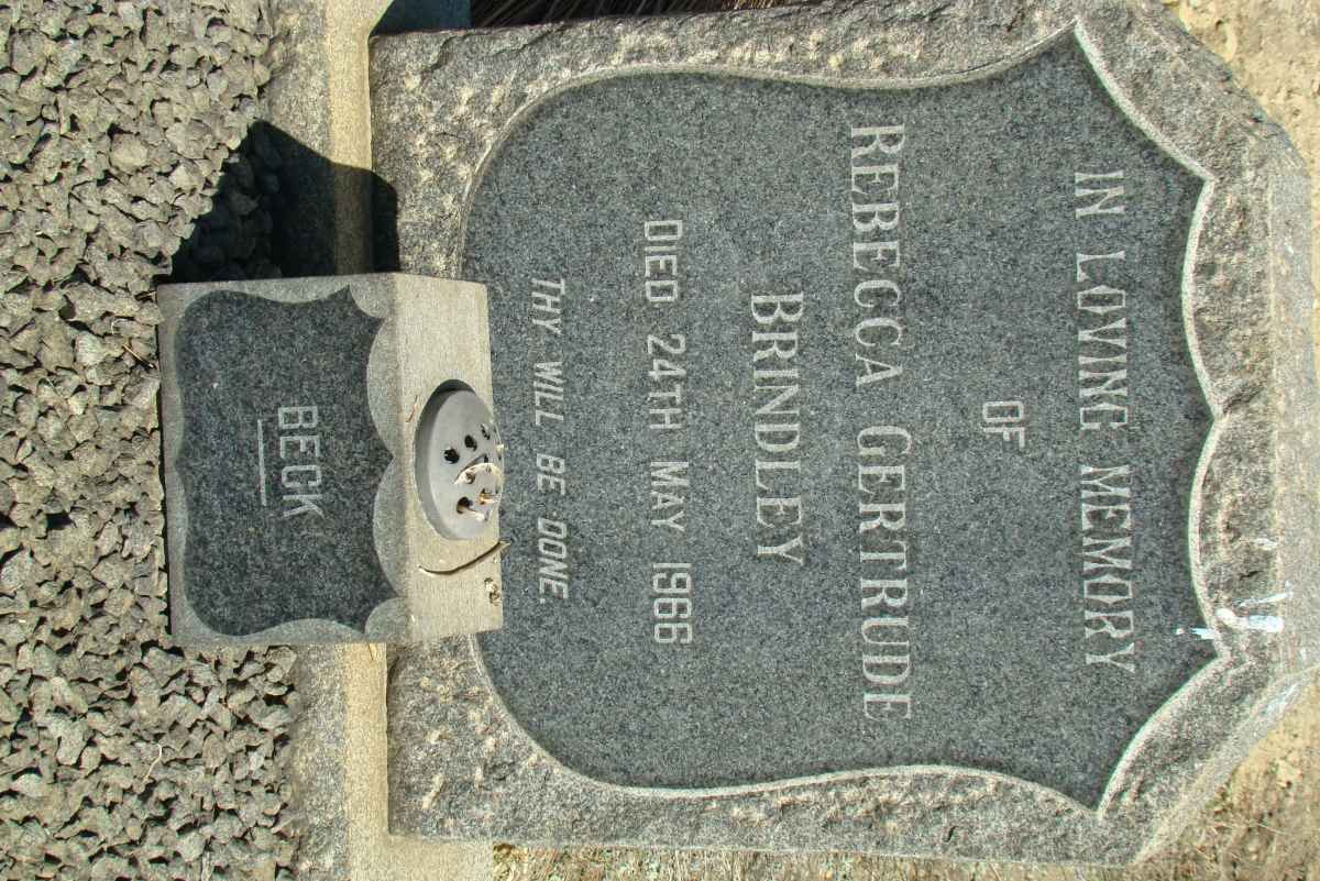 BRINDLEY Rebecca Gertrude  -1966