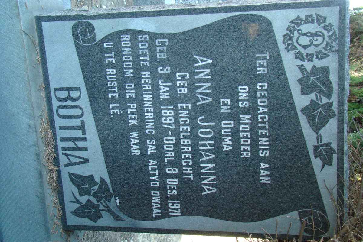 BOTHA Anna Johanna nee ENGELBRECHT 1897-1971