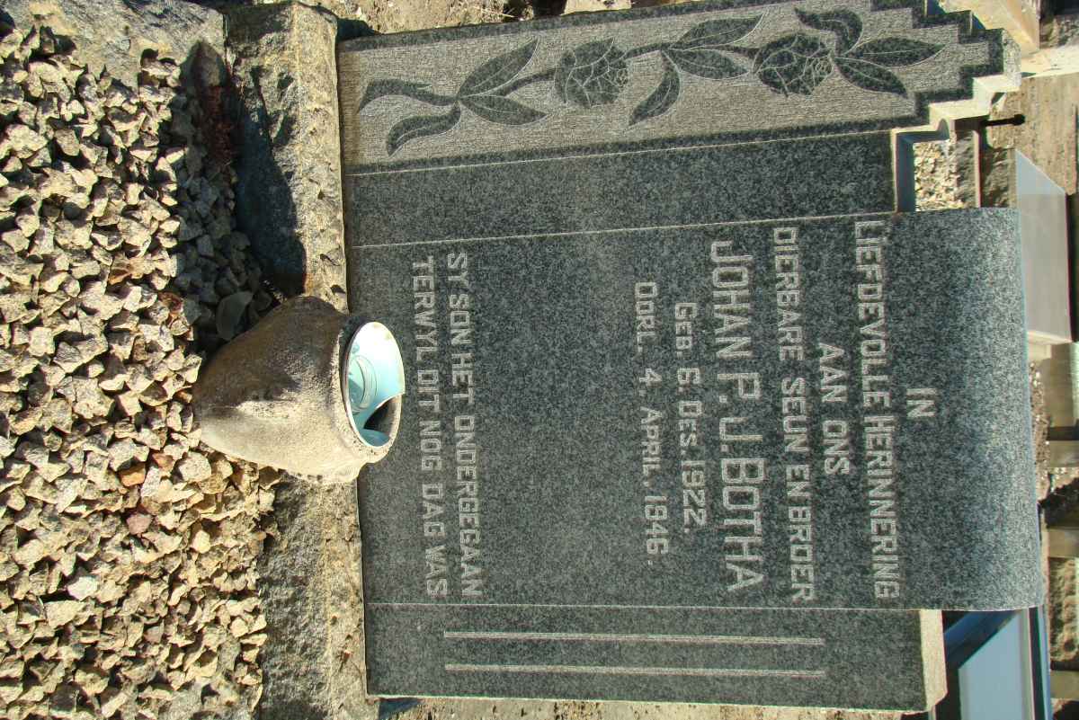 BOTHA Johan P.J. 1922-1946