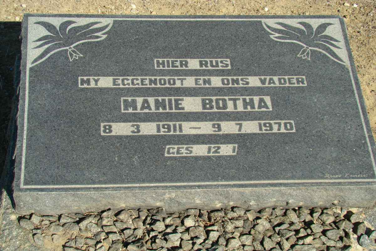 BOTHA Manie 1911-1970
