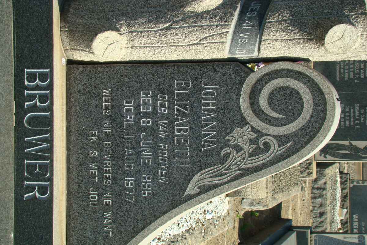 BRUWER Elizabeth nee VAN ROOYEN 1896-1977