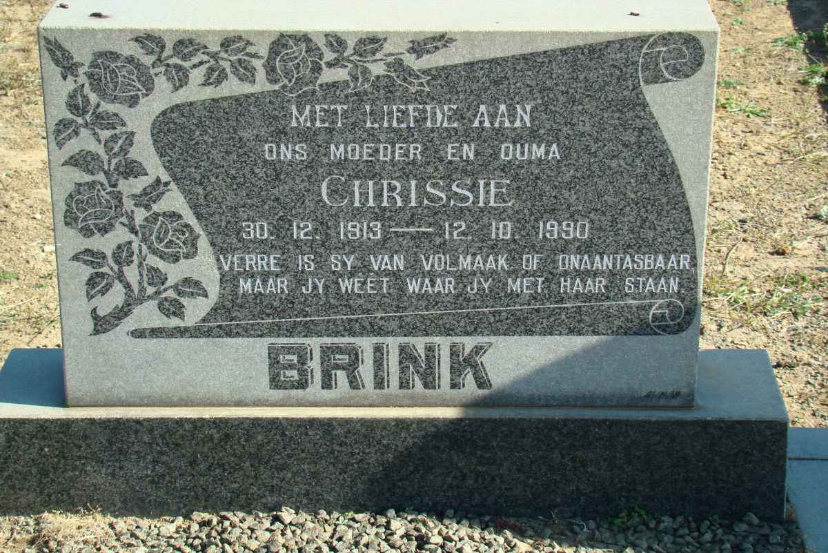 BRINK Chrissie 1913-1990