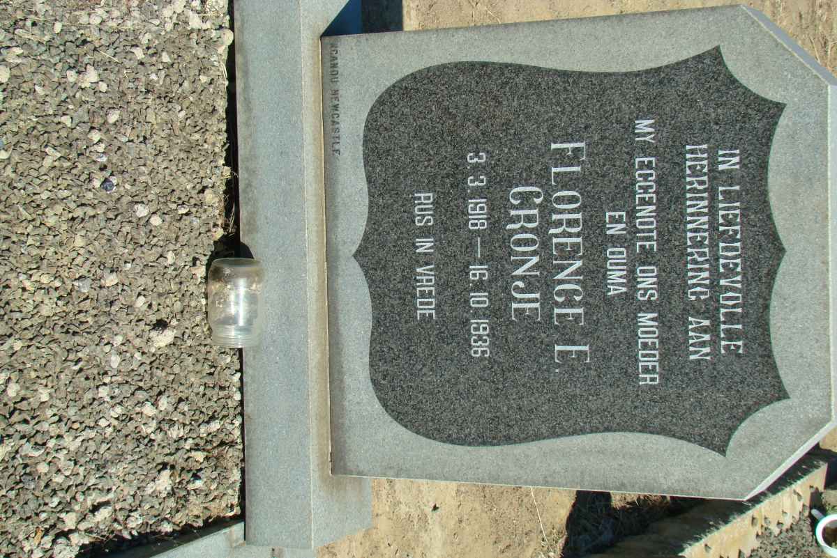 CRONJE Florence E. 1918-1936