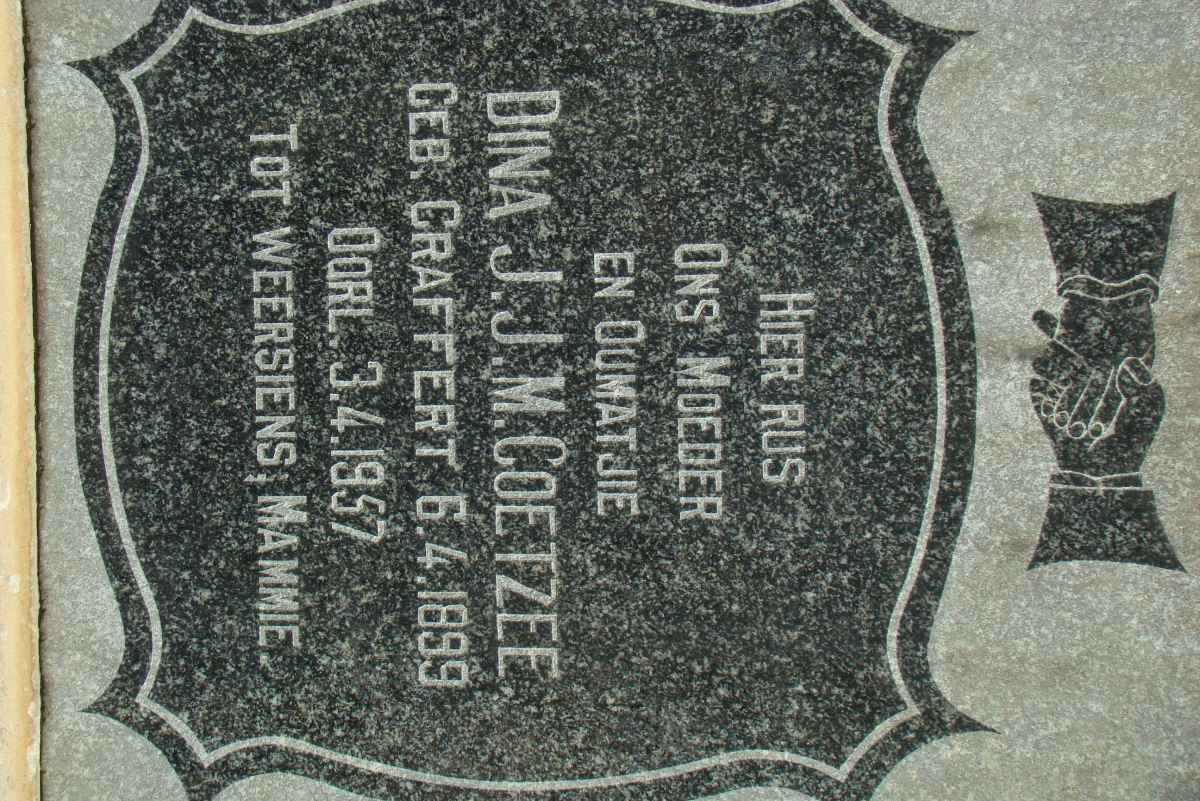 COETZEE Dina J.J.M. nee CRAFFERT 1899-1957