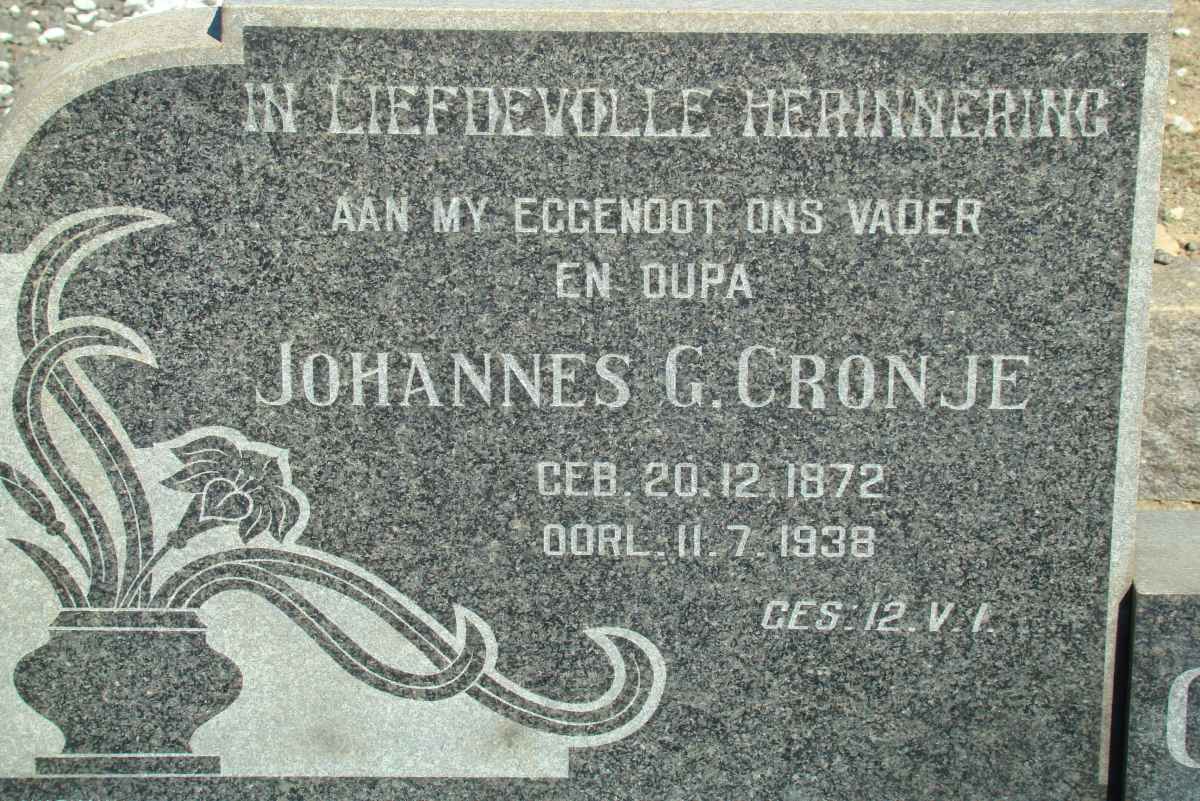 CRONJE Johannes G. 1872-1938