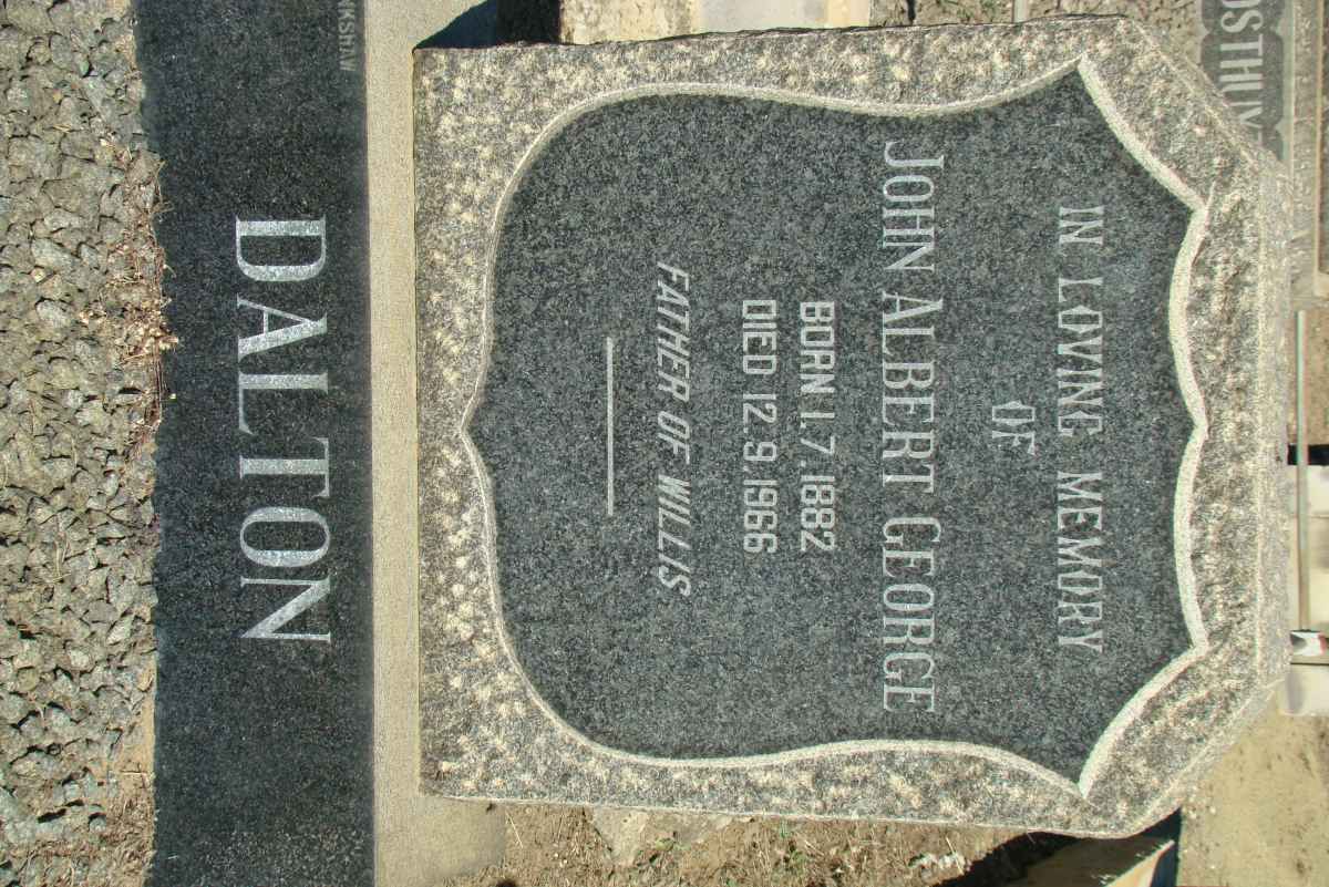 DALTON John Albert George 1882-1966